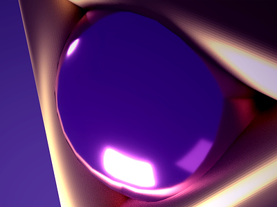 Giving 3D a try 3d abstract blender color design glass gold illustration purple render sphere