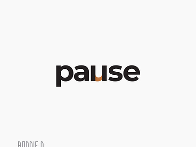 Pause Wordmark ⏸️ branding design graphic design icon illustration lettering logo minimal minimalist ui vector wordmarks