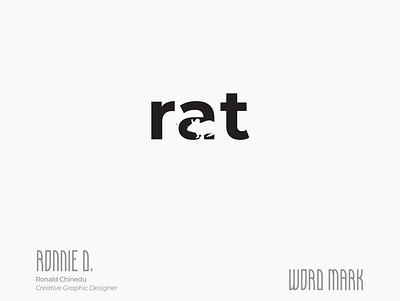 Rat Wordmark 🐀 branding design graphic design illustration lettering logo minimal new vector wordmark