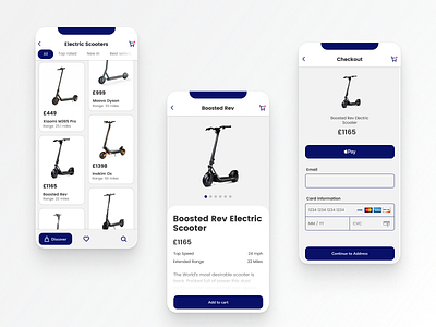Concept app for electric scooters