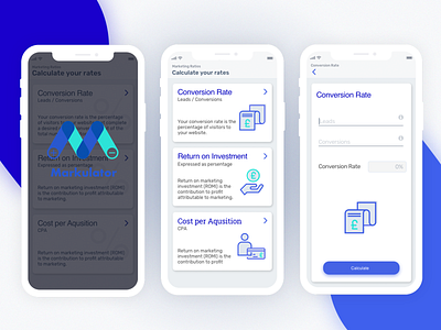 App to calculate marketing expenses app ui branding icons logo marketing ui ux