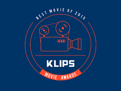 KLIPS 2015 Movie Awards awards badge illustration movie sketch