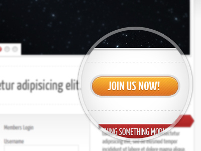A "Join Us" Button button joomla photoshop web design