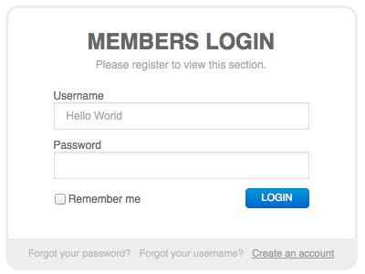 Login Box