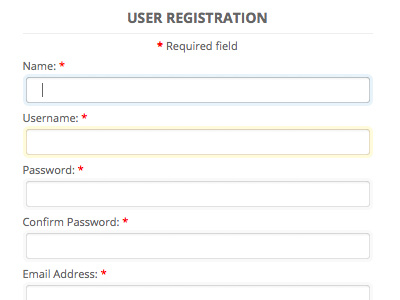 Registration Form design form registration web