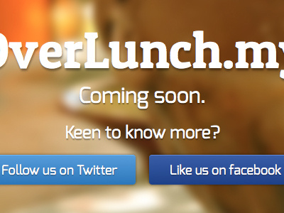 OverLunch.my Landing Page css3 responsive web design website