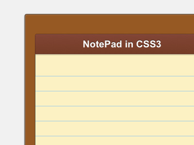 NotePad css3 design ui