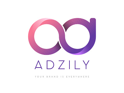 Adzily network logo ads branding design gradient icon identity illustration logo typography ux vector