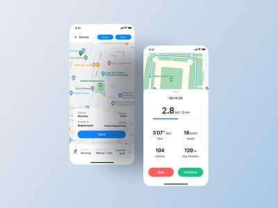 Running app UI Design app clean ui figma running ui uiux ux