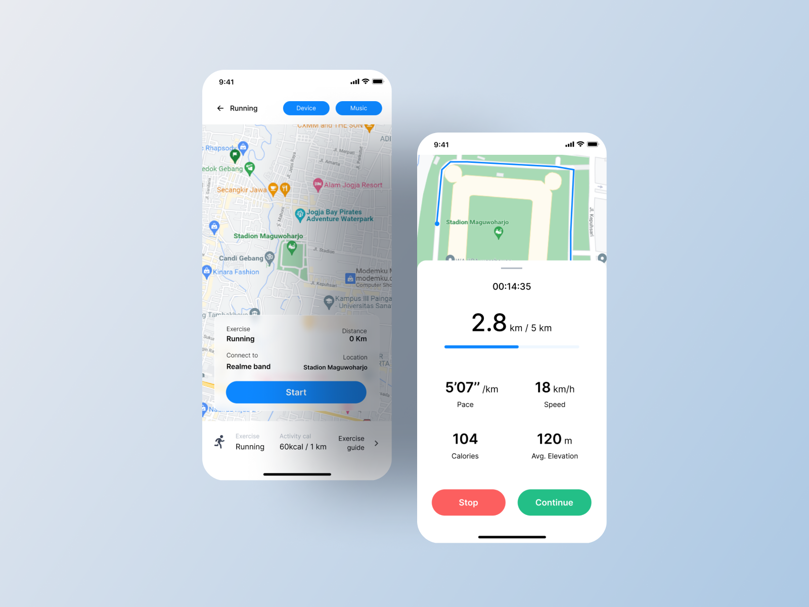Running app UI Design by Gallang Sadewa on Dribbble