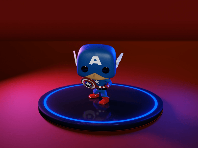 Captain America 3d 3d art blender captain america