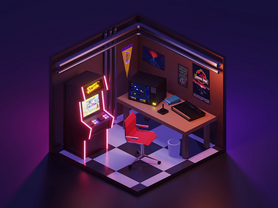 Retro Gamer Room