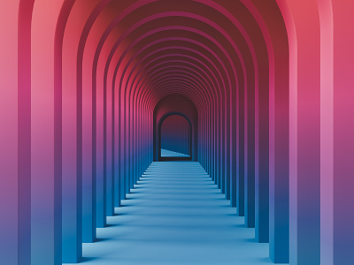 Arches 3d architecture blender gradient