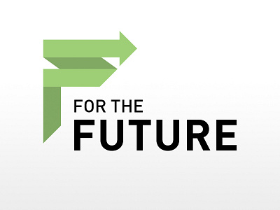 For The Future Logo arrow future green growth logo