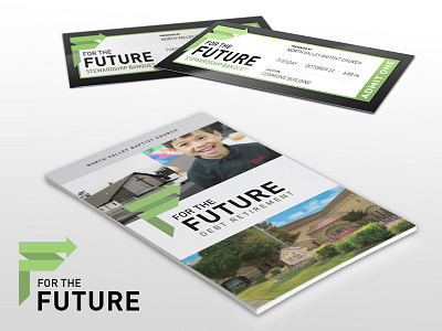 For The Future Promo Items arrow booklet forward future green logo ticket