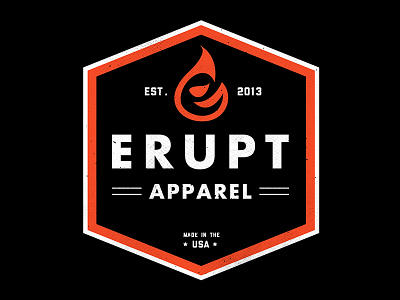 Erupt Apparel Logo apparel erupt fire flame logo orange