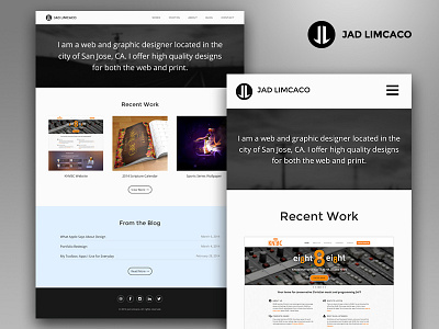 Personal Website Redesign clean portfolio. black simple website white