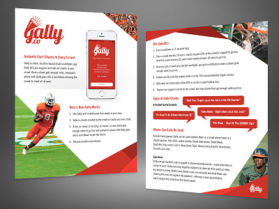 Gally App Flyer flyer football gally iphone print red