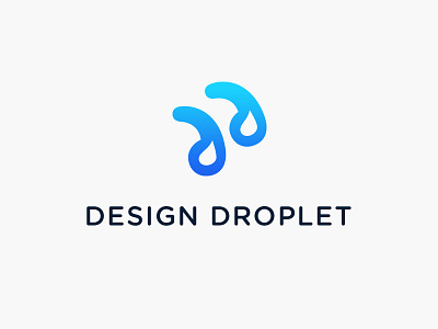 Design Droplet Logo blue clean design droplet logo quote simple