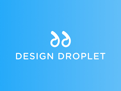 Design Droplet blue clean design droplet logo quote simple