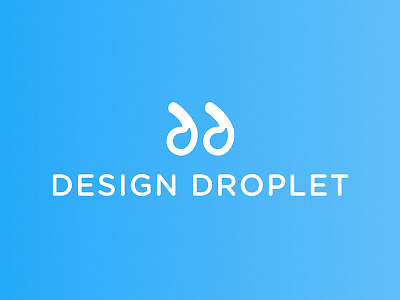 Design Droplet blue clean design droplet logo quote simple