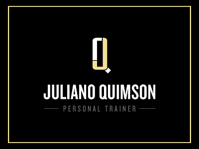 Juliano Quimson - Personal Trainer black fitness jq logo personal trainer yellow