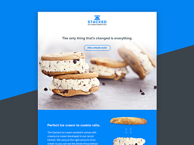 003 - Landing Page 003 blue cookies dailyui ice cream landing page white