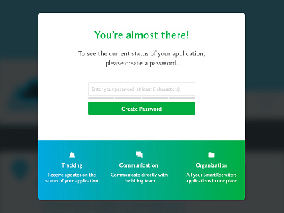 Modal Password Component blue green modal password