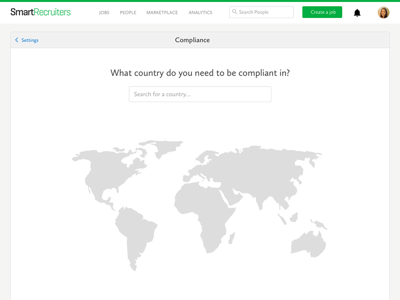 Compliance - Empty State compliance map pulse world