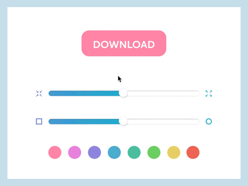 Download Button Creator animation button color expand principle prototype slider