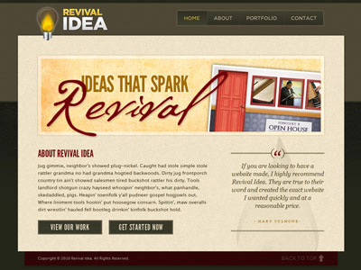 Revival Idea Website green idea red revival texture yellow