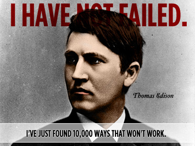 I Have Not Failed red thomas edison vintage