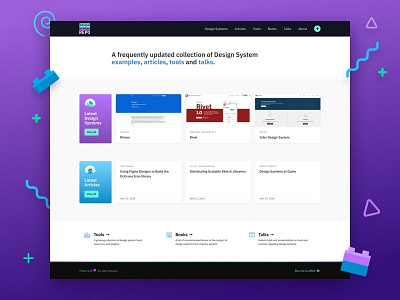 Design Systems Repo articles design system purple resources tools website