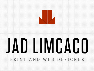 Jad Limcaco Logo clean fold grid logo paper red simple