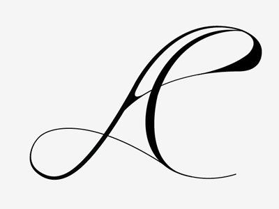 Logo Letter draft lettering logo script