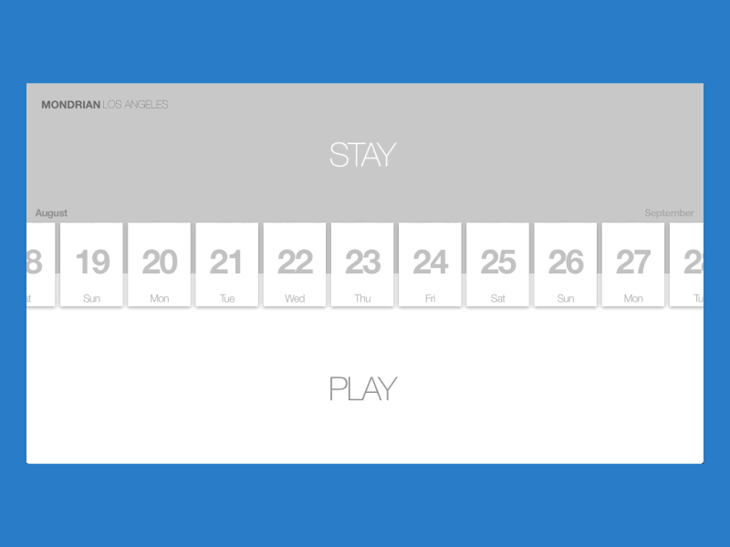 Mondrian - Booking Widget by Mike Johnson on Dribbble