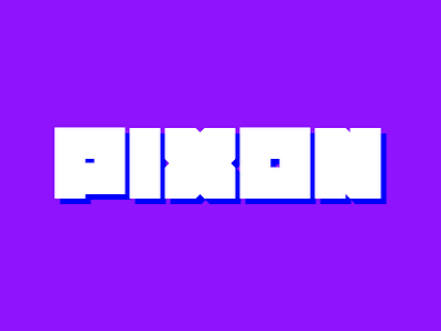 PIXON iconset logo pixel pixelart retro wordmark