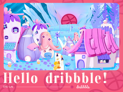 Hello dribble! dribble firstshot hello dribble illustration lovely