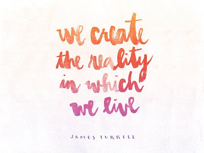 James Turrell james turrell lettering quote texture watercolor