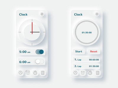 Recreated Clock App UI design