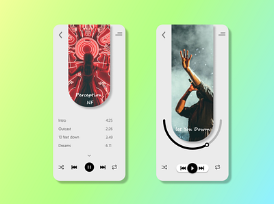 Recreated Music Player UI Design app branding design flat icon illustration typography ui soft ui first design web