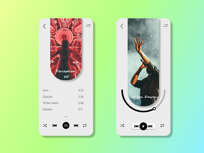 Recreated Music Player UI Design