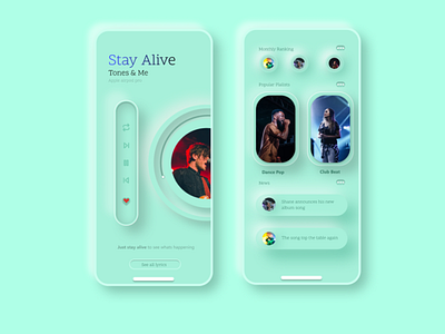 Music App UI Design app design logo mobile music typography ui soft ui first design uidesign uiux ux