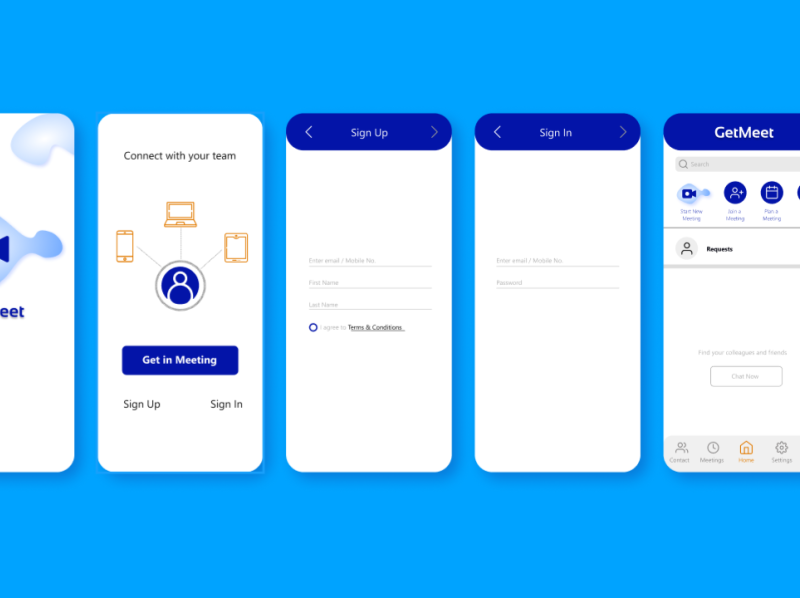 GetMeet App UI Design by Yash Nikam🏅 on Dribbble