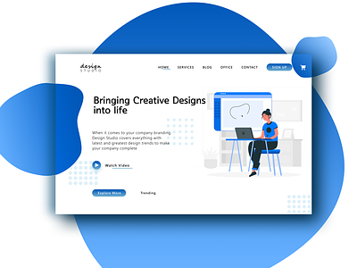 Landing Page animation app branding design icon illustration logo typography ui soft ui first design uidesign ux