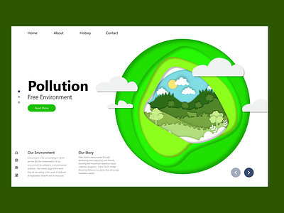 Pollution Control Landing Page Design animation app branding design icon illustration logo typography ui soft ui first design uidesign ux