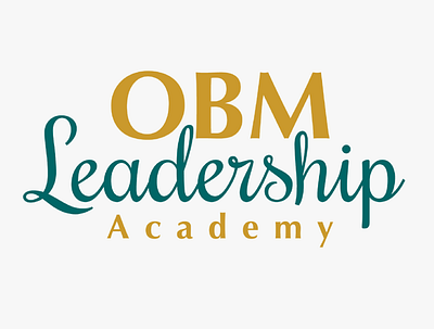 OBM Leadership Academy Logo branding design logo typography vector