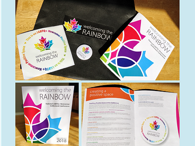 Welcoming The Rainbow Conference Branding art branding design graphic design illustrator layout logo type typography vector