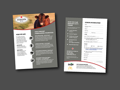 Canadian Cattlemen's Foundation - One Pager art branding design graphic design illustrator layout logo type typography vector