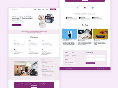 Digital marketing agency landing page